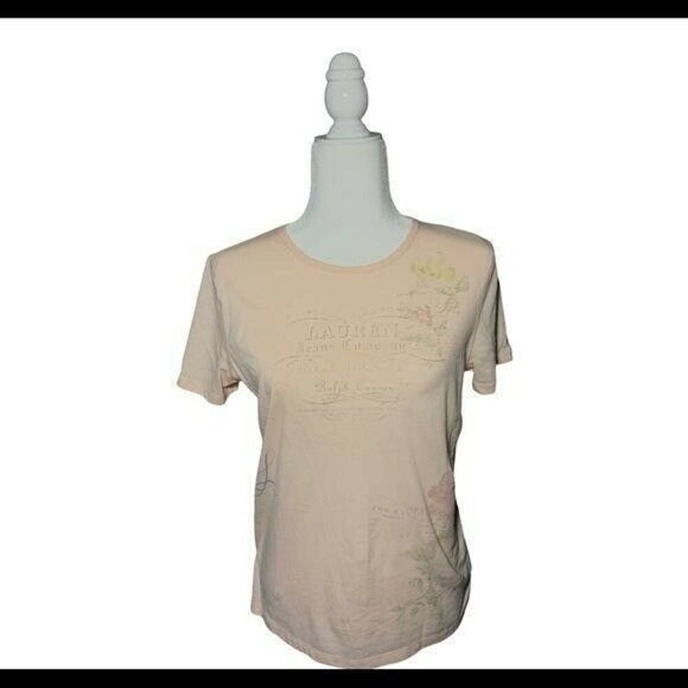 Ralph Lauren Women's T Shirt Tee Short Sleeve Blouse Top Small Blush Pink